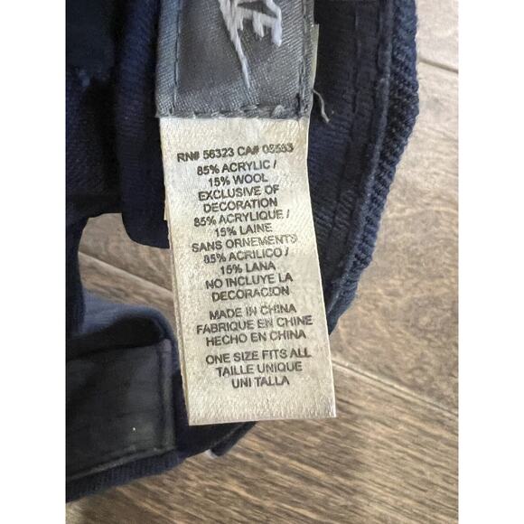 Vintage Nike Navy Swoosh Logo Adjustable Strapback Hat Cap Grey Tags 209429-451 - Picture 9 of 10